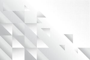 Gray and white triangles abstract background illustration. Abstract white and gray color, modern design background with geometric shape. vector