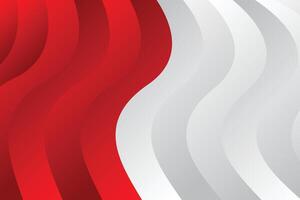 Abstract red white wave modern soft and clean background template vector