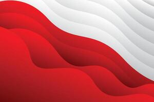 red wave soft and clean background template vector