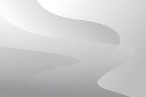 Gray and white wave abstract background illustration. Abstract white and gray color, modern design background with geometric shape. vector