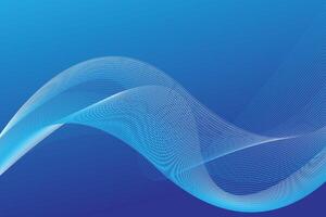 Abstract wave lines light and dark blue color gradient background. vector