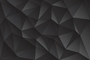 Black polygons abstract background design with dark graphic template vector
