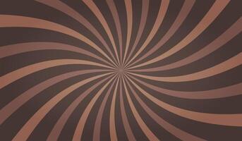 Brown groovy vortex spiral twirl. Twirl sunburst psychedelic pattern. illustration vector