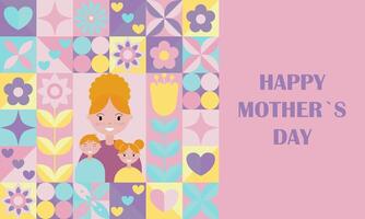 Happy Mothers Day Fun Template Design for Background, Banner, Card, Poster with Text. EPS10 Illustration vector