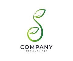 Leaf logo abstract gradient icon illustration template for organic and natural business. vector