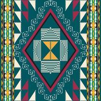Abstract Geometry For Carpet Native Ethnic Pattern Design Geometric Folk Background. vector