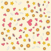 Kids Cosmic Pattern vector