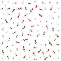 Abstract Red Flowers Pattern vector