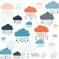 Abstract Clouds Set vector