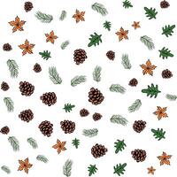 Winter Botanical Pattern vector