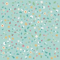 Minimalist Flower Kids Pattern vector