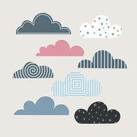 Abstract Clouds Collection vector