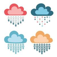 Abstract Clouds Set vector
