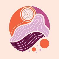 Abstract Boho Shapes Background vector