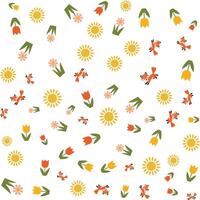 Kids Tulip Pattern vector