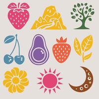 Nature Elements Set vector