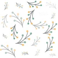 Winter Botanical Branch Pattern vector