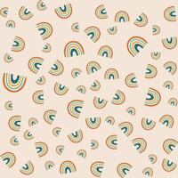 Minimalist Doodle Rainbow Pattern vector