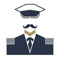 Naval Captain Abstract Portrait vector