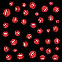 Abstract Lips Pattern vector