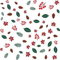Winter Botanical Pattern vector