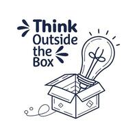 think outside the box t shirt design vector