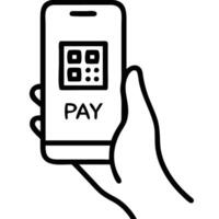 pay with qr code icon vector