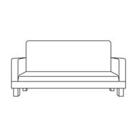 Couch illustration in outline. vector