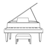 A set of piano instruments. vector