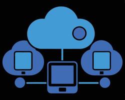 Cloud computing icon vector