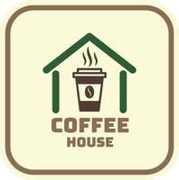 a sign that says coffee house on it vector