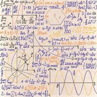 a lot of mathematical equations are on a white surface vector