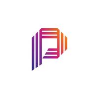 Abstract P icon, Modern Business and Technology App Logo Inspiration vector