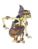 Kurupati wayang puppet, Indonesian shadow puppet, illustration. vector