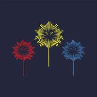Simple Fireworks illustration vector