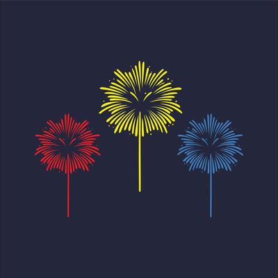 Simple Fireworks illustration