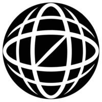Globe with Grid vector