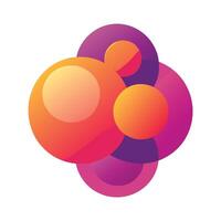 Gradient Spheres and Font Art vector