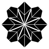 Minimalist Hexagon Flower vector