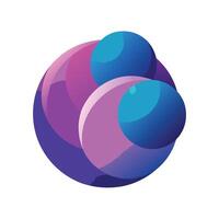 Colorful Gradient Spheres Design vector