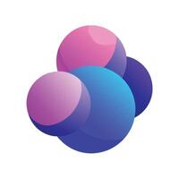 Gradient Circles with Modern Font vector