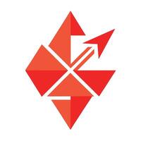Geometric Shape with Arrow vector