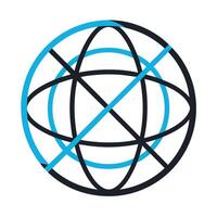 Geometric Globe with Font vector
