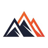 Geometric Mountain Logo vector