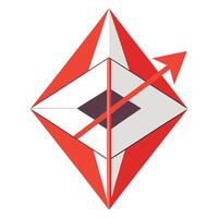 Modern Arrow Geometry vector