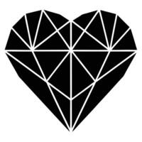 Angular Heart Design vector