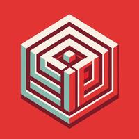 Isometric Cube Typography vector