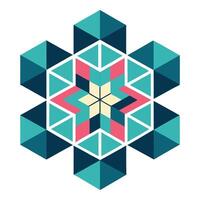 Geometric Hexagon Pattern vector