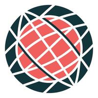 Sleek Grid Globe Design vector