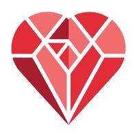 Geometric Heart Design vector